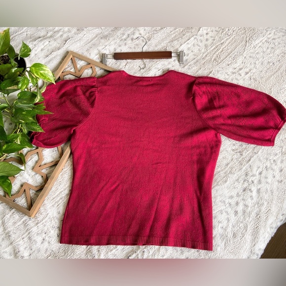 NWOT Ophelia Roe Puff Sleeve Sweater - Picture 5 of 8